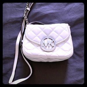 Michael Kors White Crossbody Bag, leather, used
